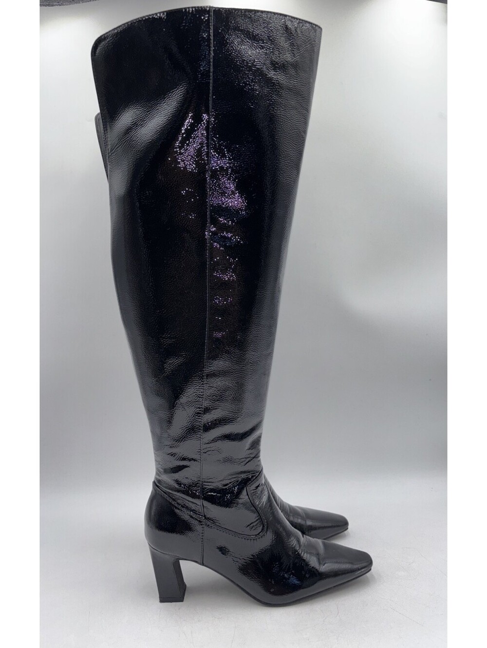 Vince Camuto Women's Shalie Over the Knee Black Patent Leather Size 8.5M-WC